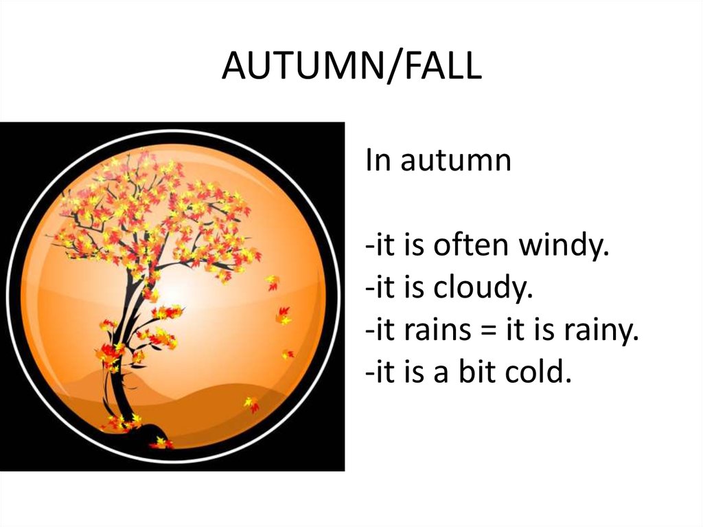 In autumn it is often