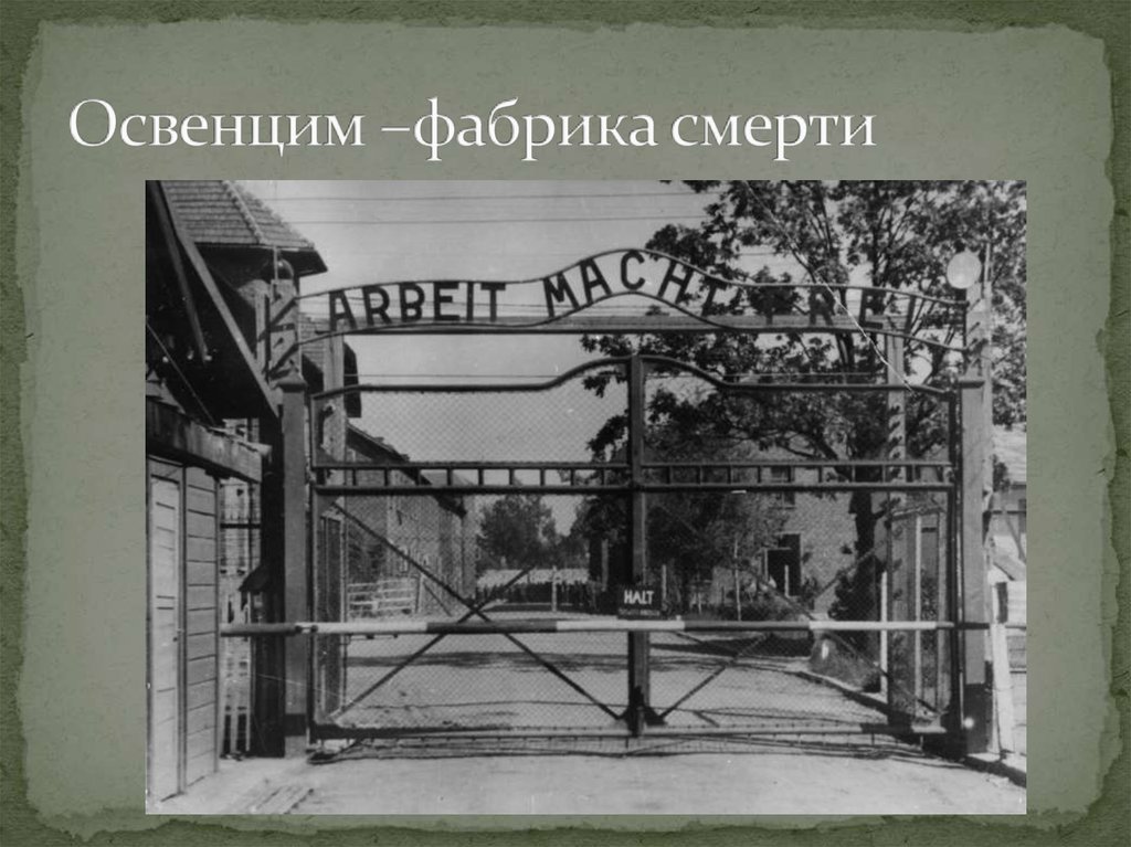 Освенцим –фабрика смерти