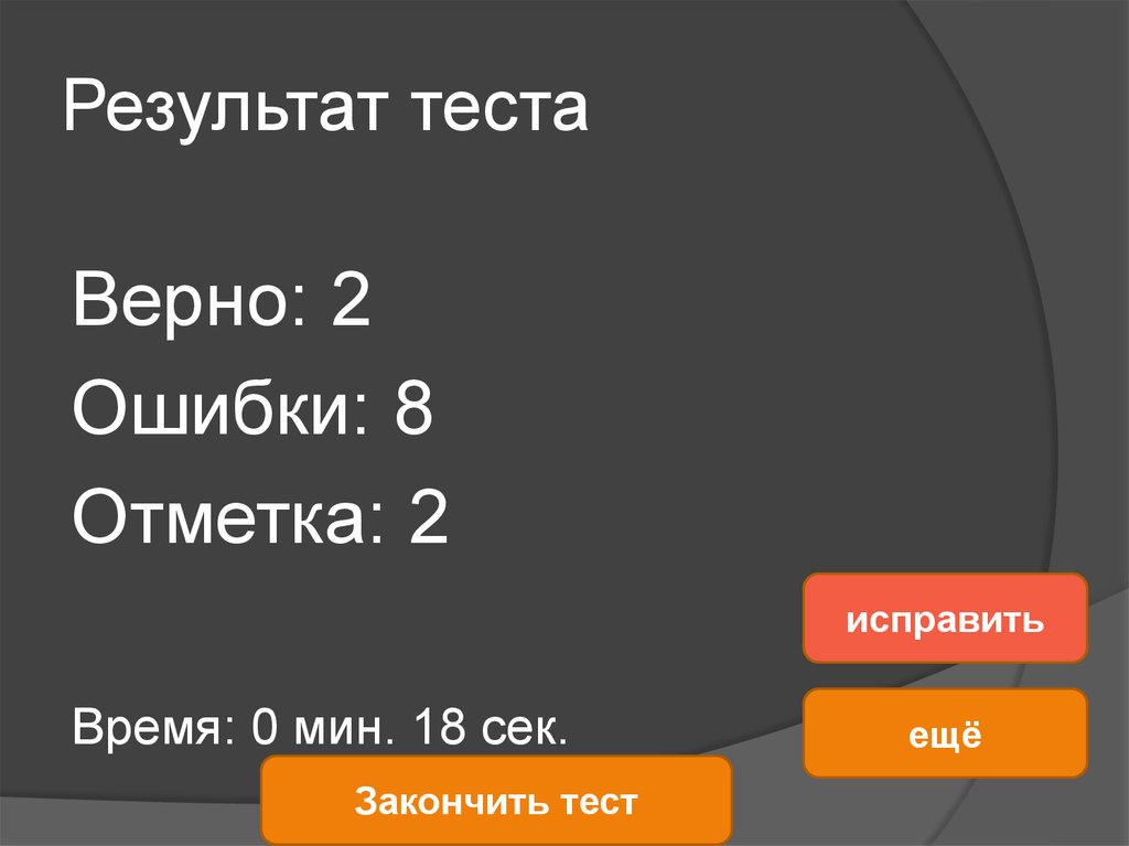 Верная 2. Результат теста 2 ошибки. Результат теста 2 ошибки верно 18. Результат теста 2 ошибки из 18.