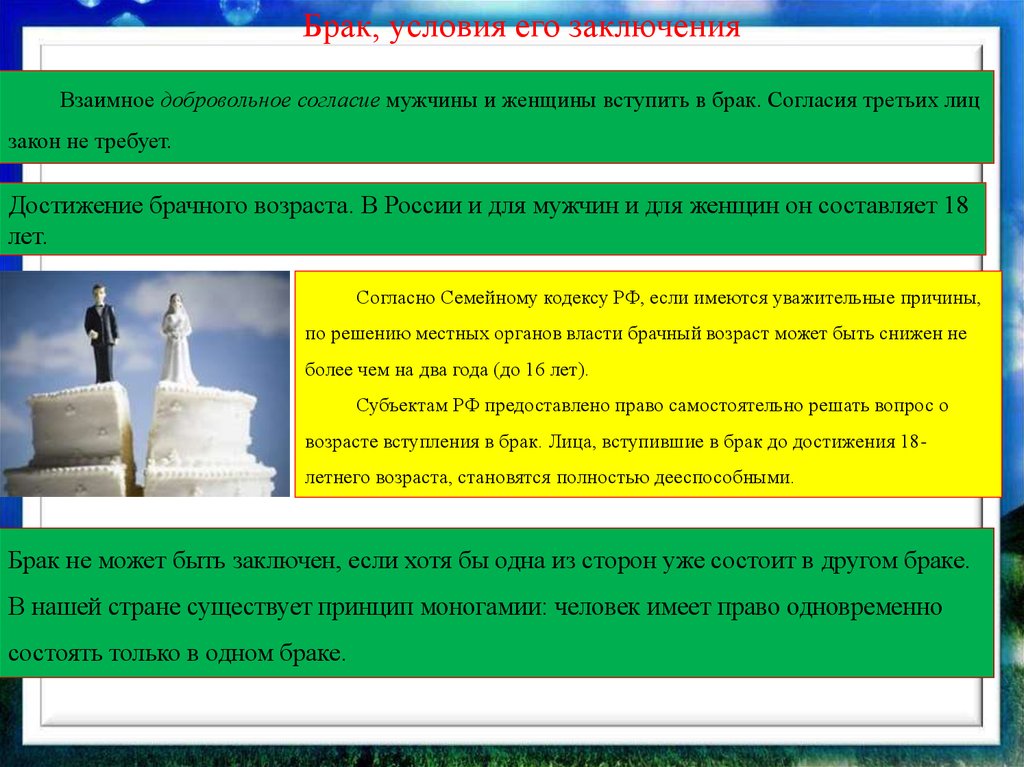 Достижение брачного возраста. Достижение брачного возраста в разных странах.