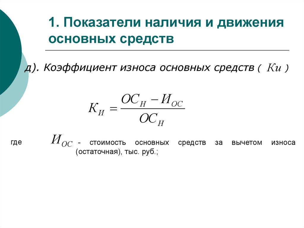 Определить износ основных средств. Коэффициент износа основных средств формула. Формула расчета коэффициента износа основных фондов. Коэффициент общего износа основных фондов определяется по формуле. Степень износа основных фондов нормы.