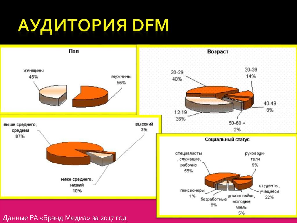 Аудитория DFM