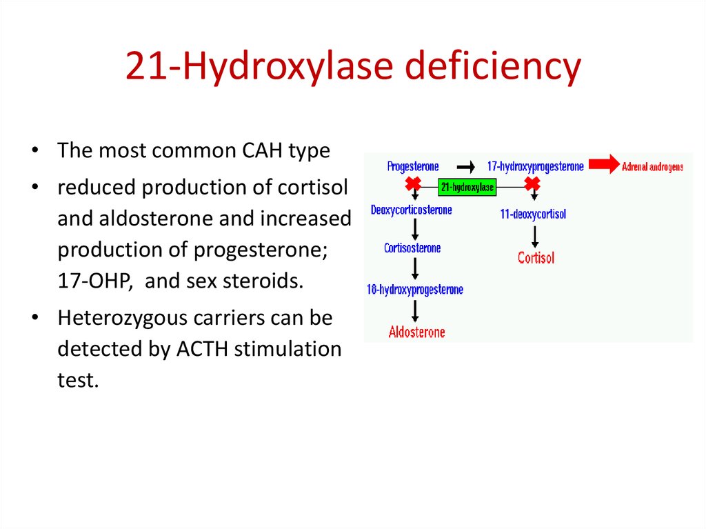 presentation of 21 hydroxylase deficiency
