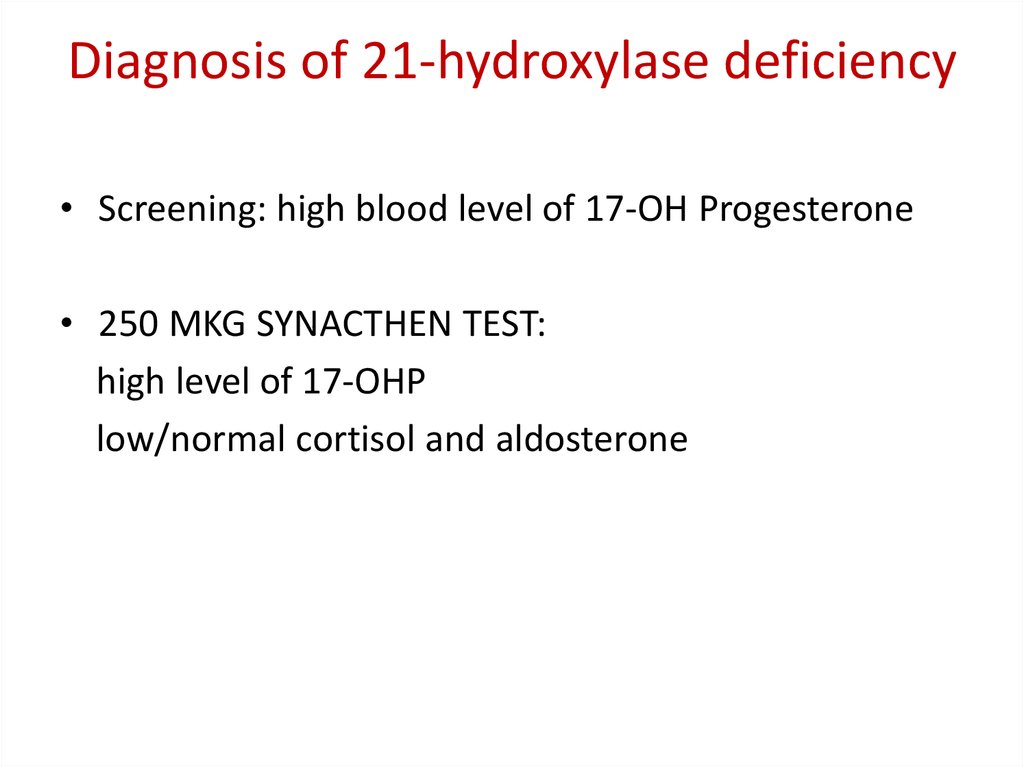 Congenital Adrenal Hyperplasia Online Presentation