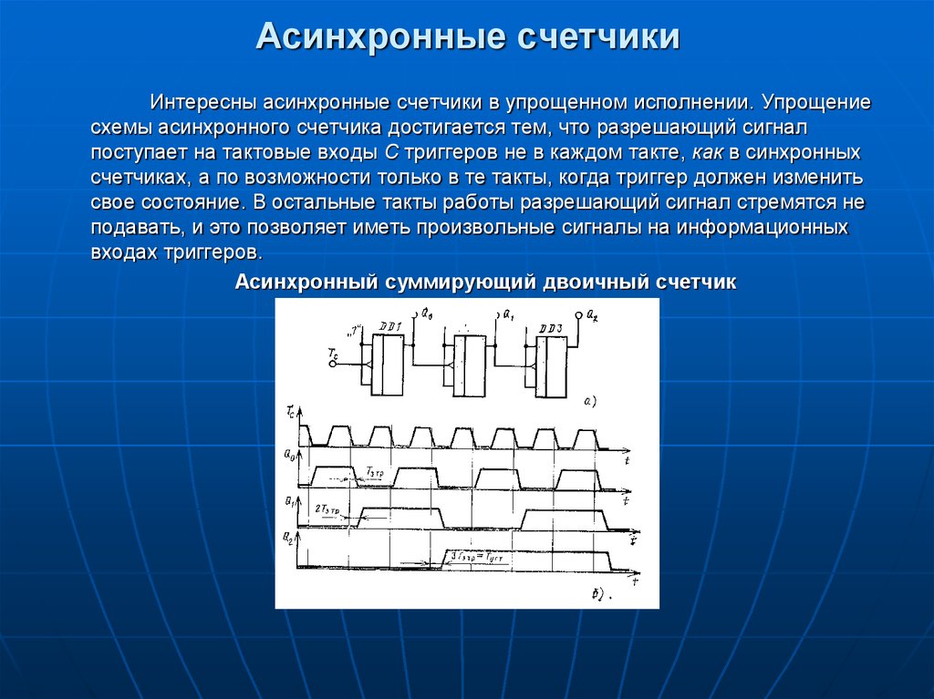 Асинхронные счетчики презентация