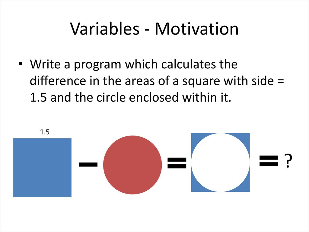 Variables - Motivation