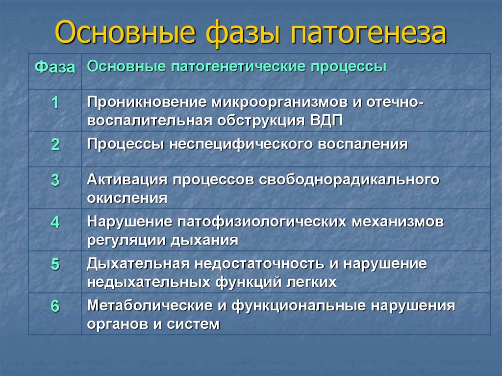 Основная фаза. Основные фазы патогенеза. Основные механизмы развития патологического процесса. Этапы развития патогенеза. Этапы патогенеза.