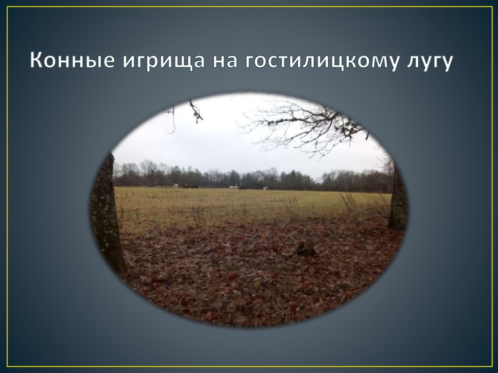 Конные игрища на гостилицкому лугу