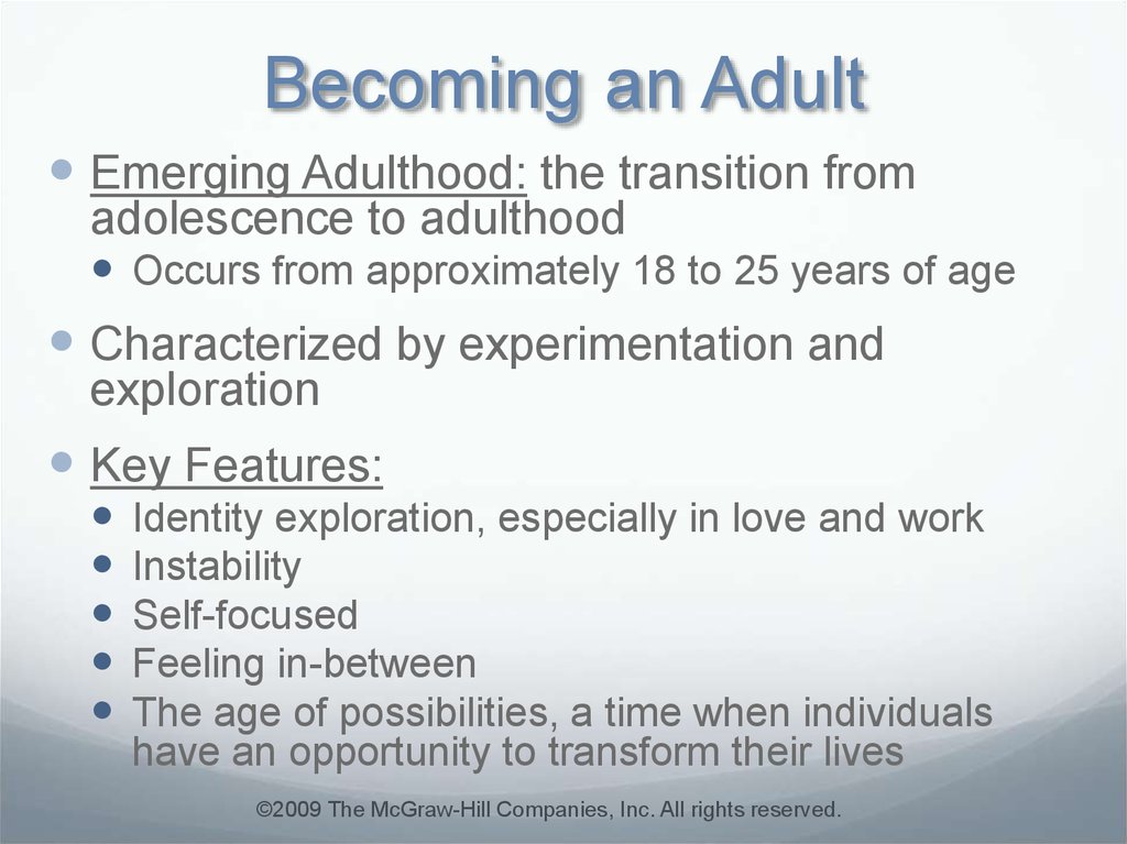 emerging adulthood cognitive development