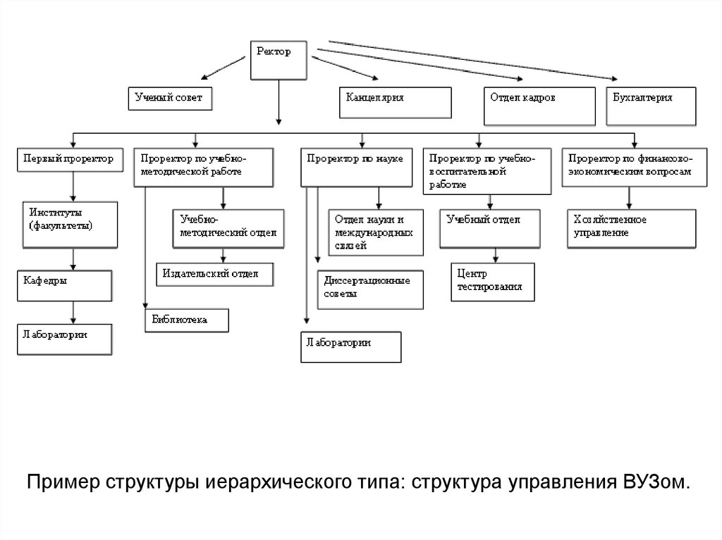 Схема управления вузом