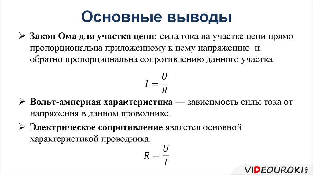 Основные выводы