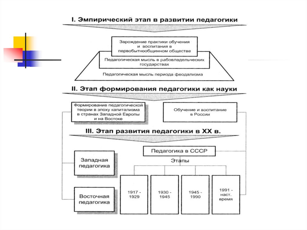 Этапы развития педагогики