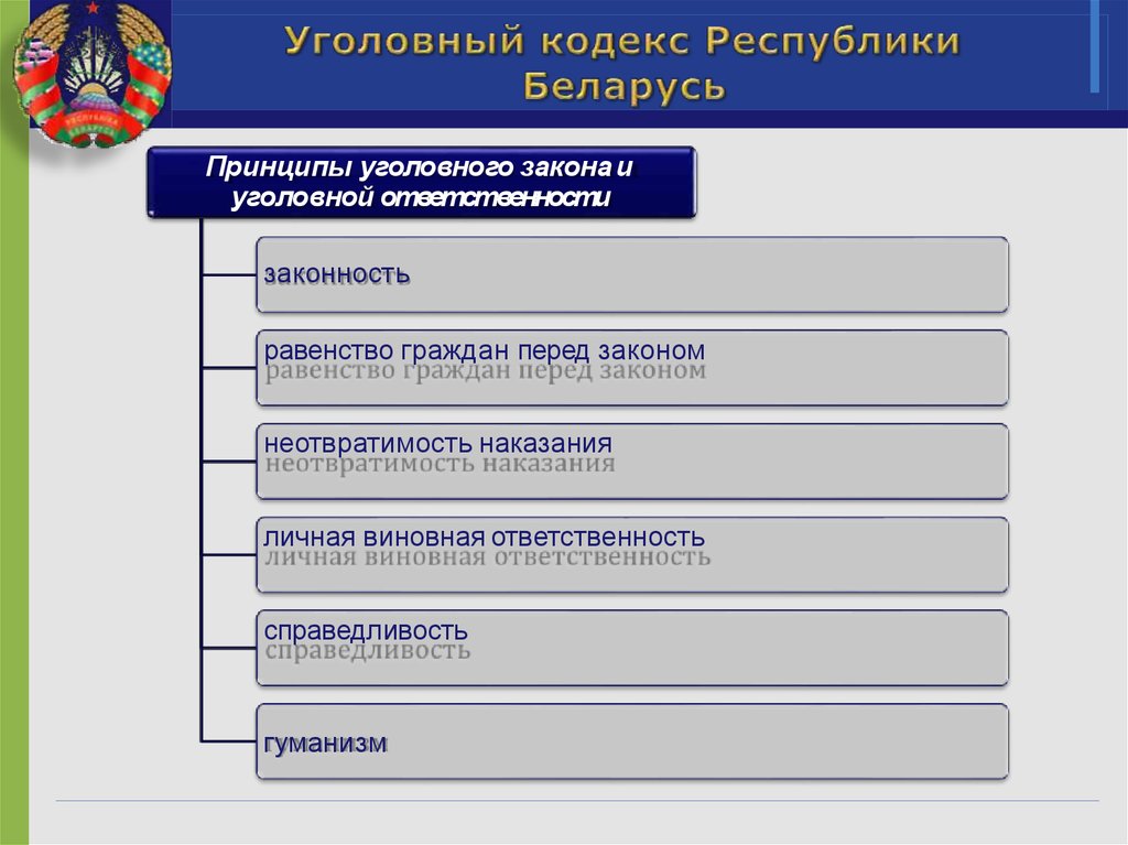 Принципы уголовного права схема