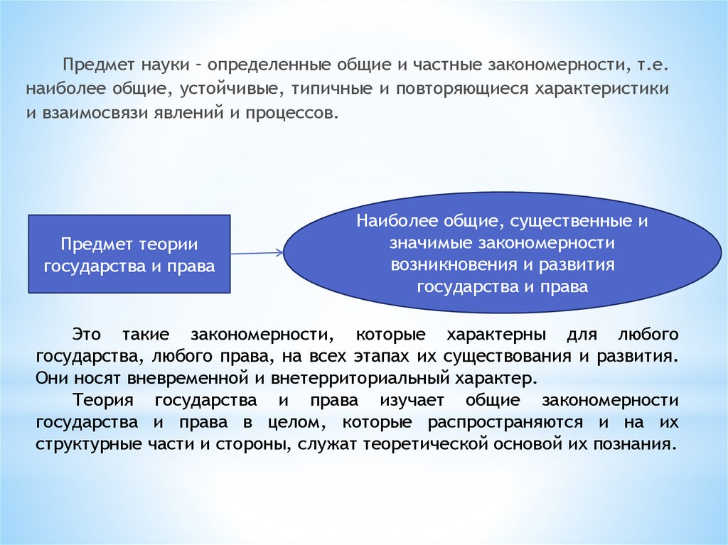 Наиболее общие закономерности возникновения