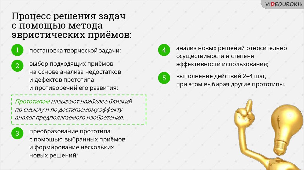 Решение творческих задач. Процесс решения творческих задач. Эвристические методы решения задач. Эвристические методы решения творческих задач. Примеры эвристических заданий.