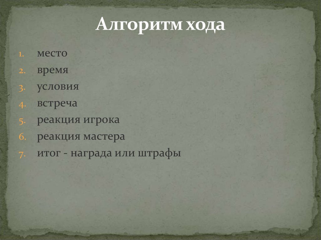 Алгоритм хода