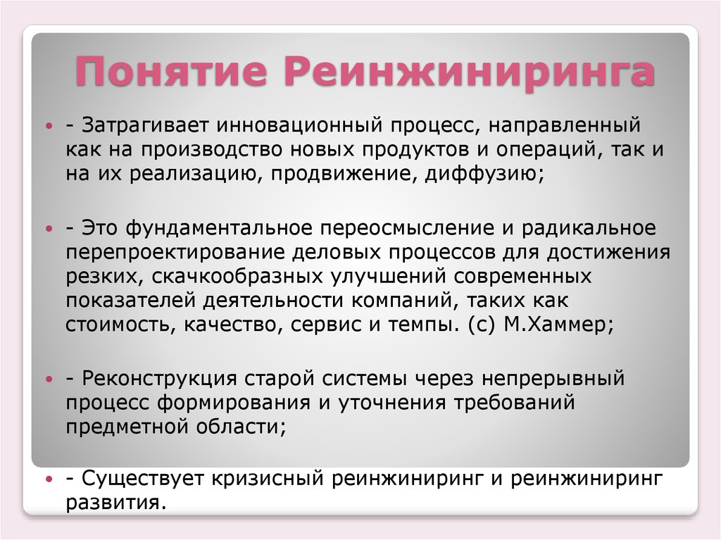 Условия реинжиниринга