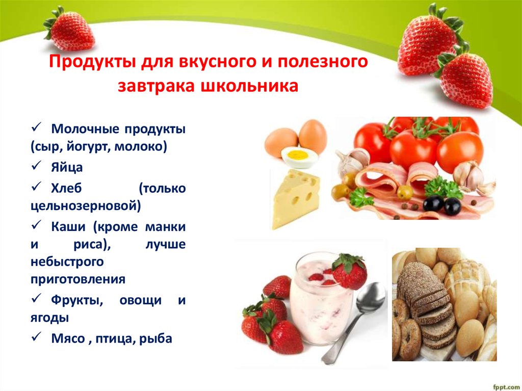 Презентация продукты питания