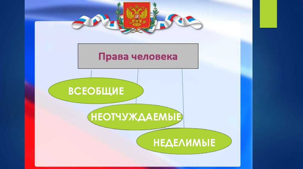 Заполните пропуски в схеме права человека неотчуждаемые неделимые