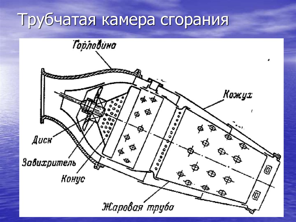 Чертеж камеры сгорания гту