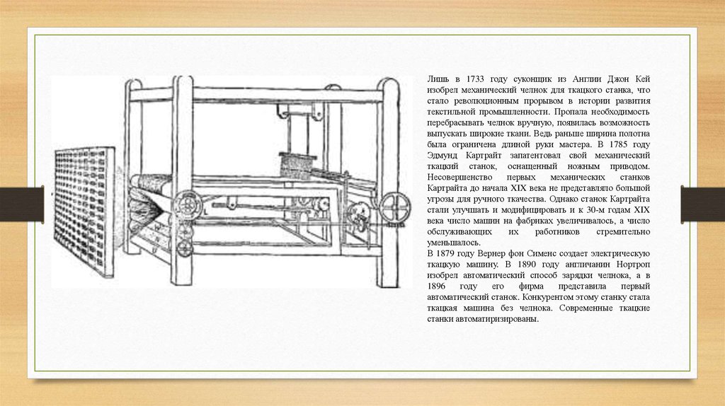 Летучий челнок. Джон Кей изобрел механический (самолетный) ткацкий станок.. Механический ткацкий станок 1733 Джон Кей. Джон Кей ткацкий станок Летучий челнок. Ткацкий станок 18 века в Англии Джона Кея.