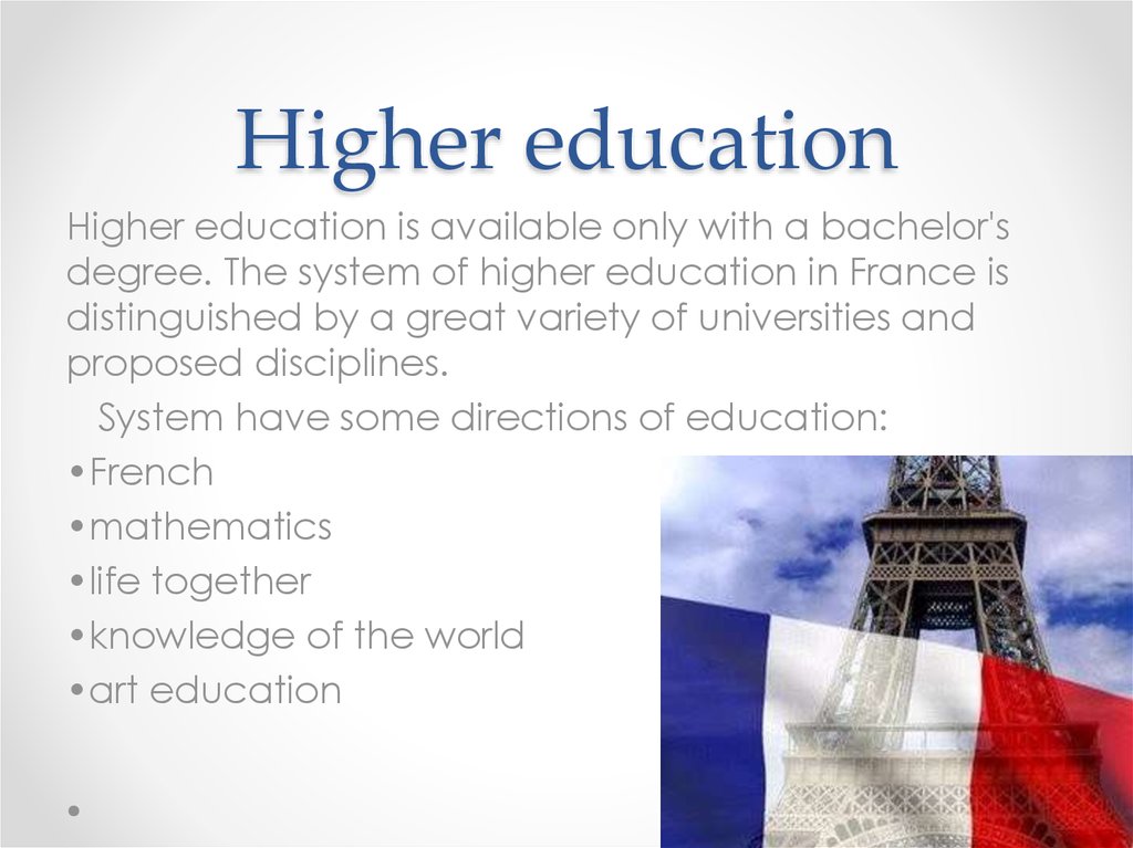 education in france presentation