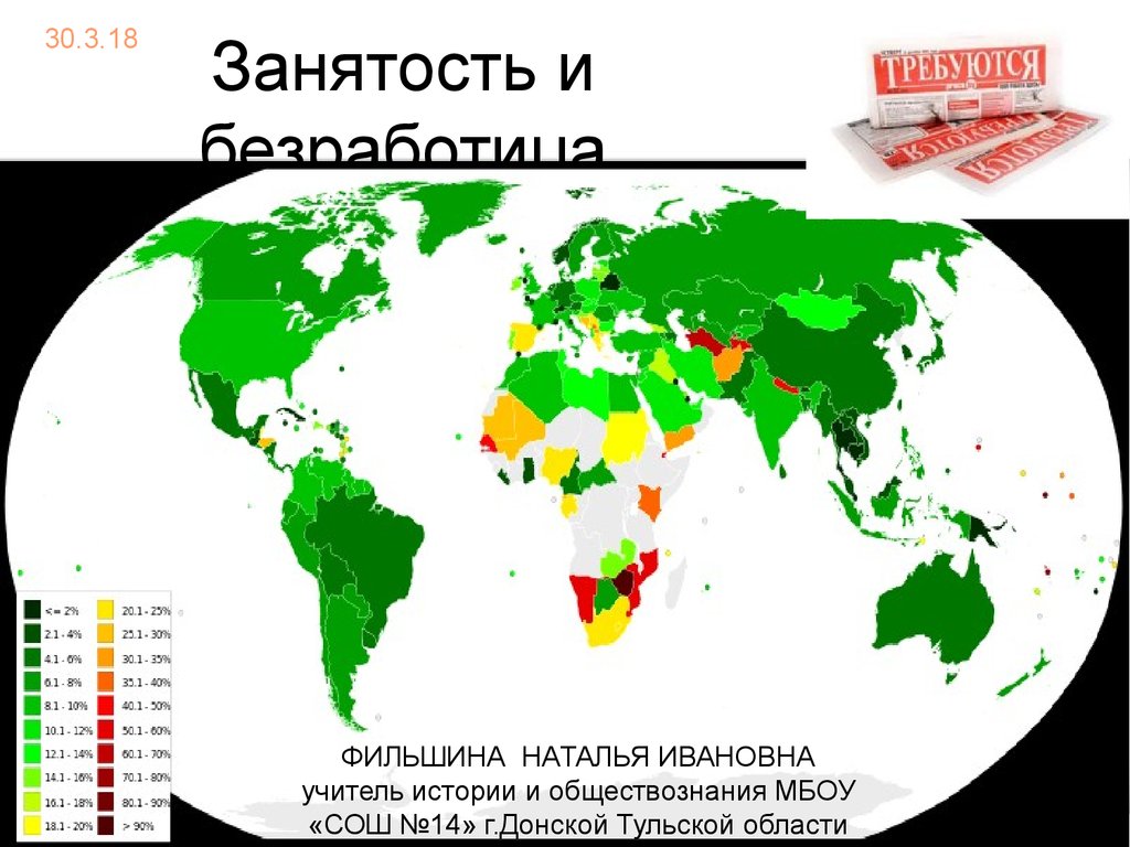 Занятость и безработица - презентация онлайн