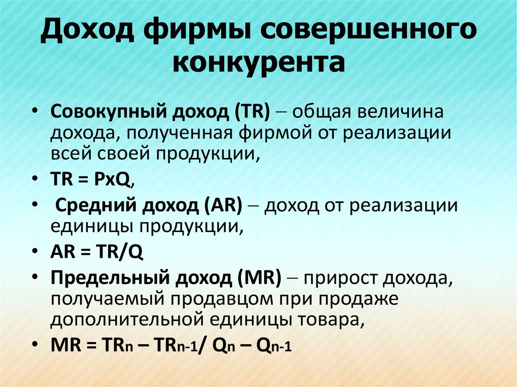 Доход средний и предельный доход презентация