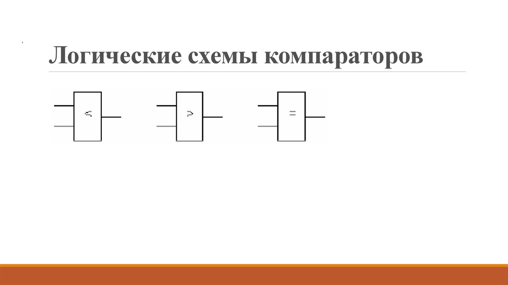 Логическая схема компаратора