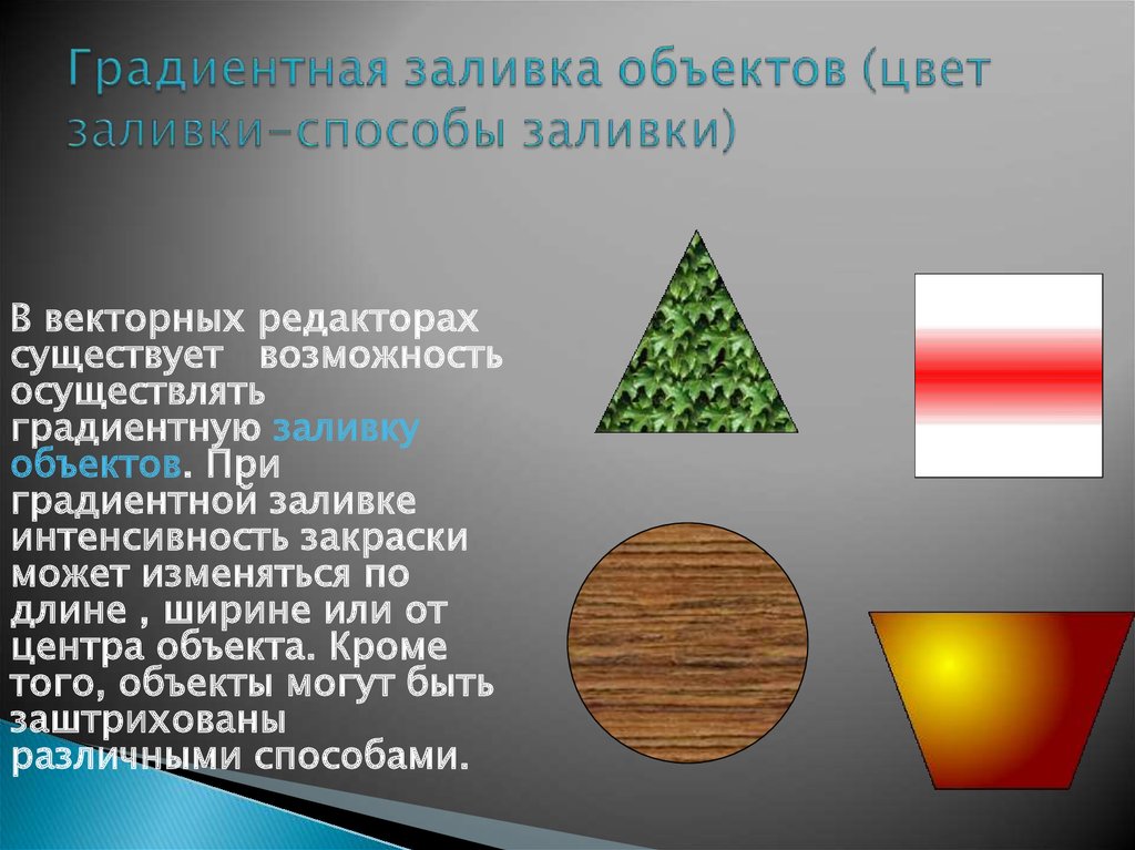 К числу достоинств векторного графического изображения относится создание практически