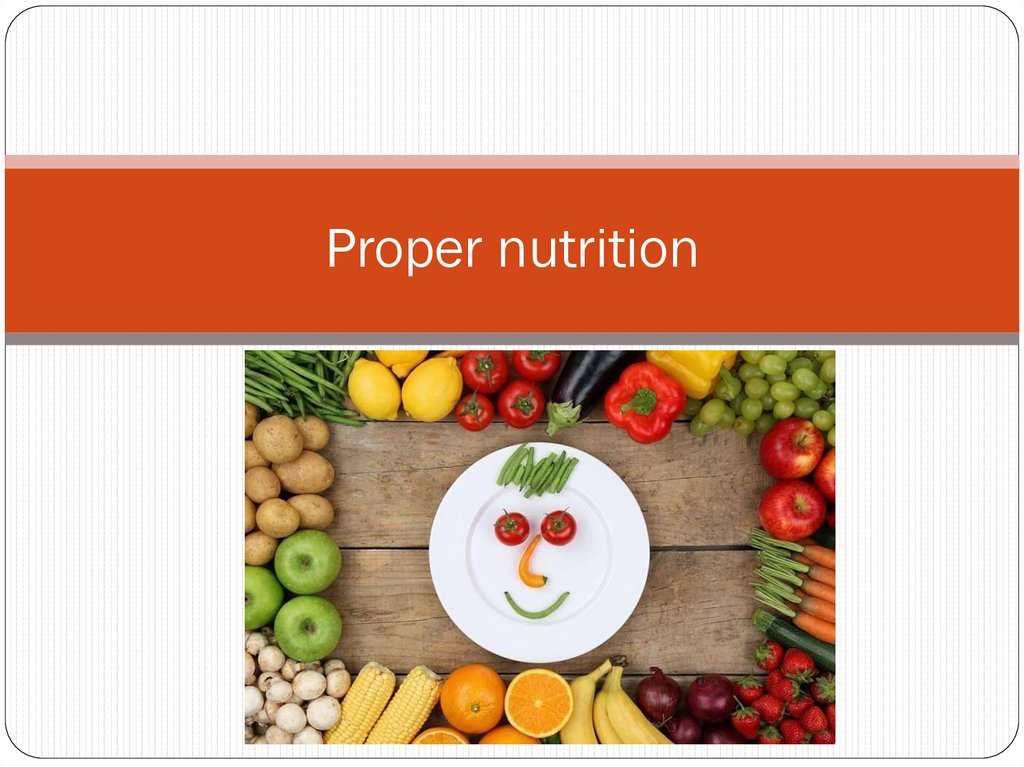 Proper nutrition - online presentation