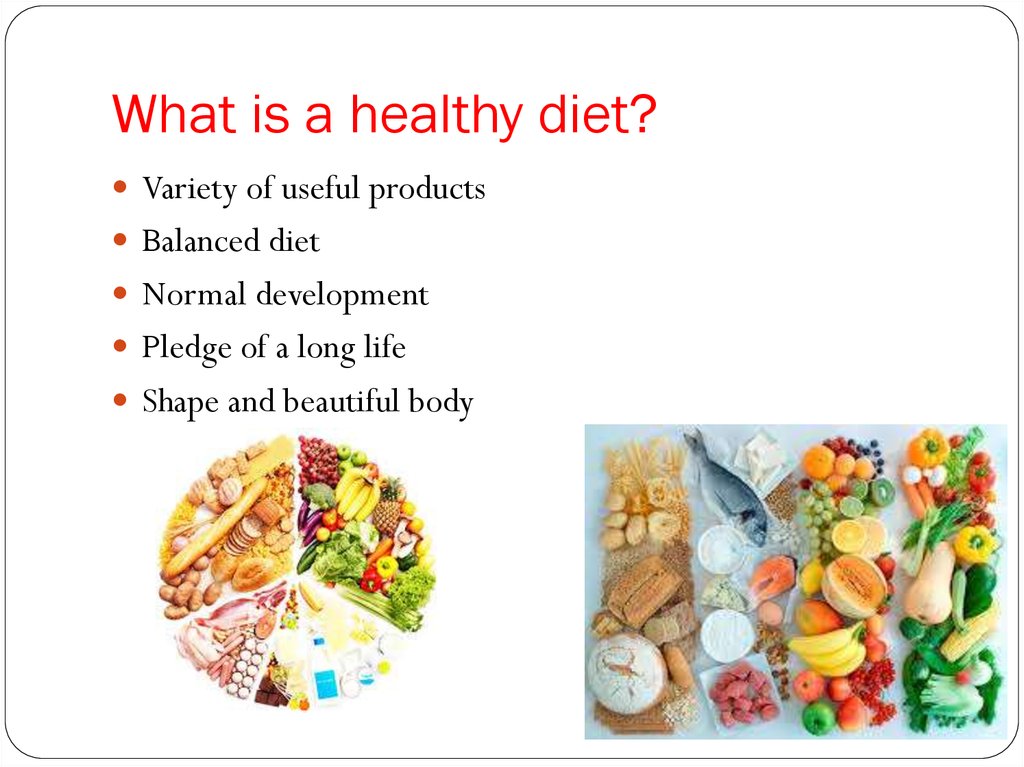 english presentation about healthy food