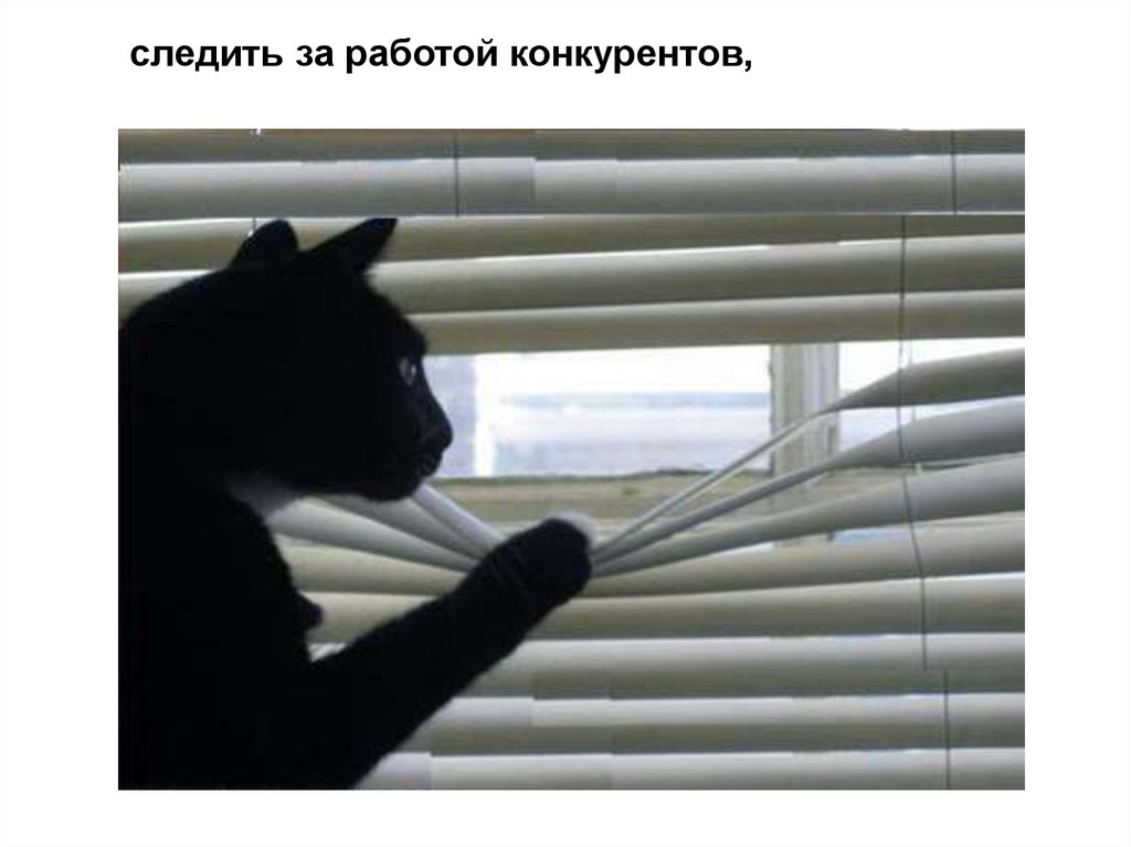 следить за работой конкурентов,