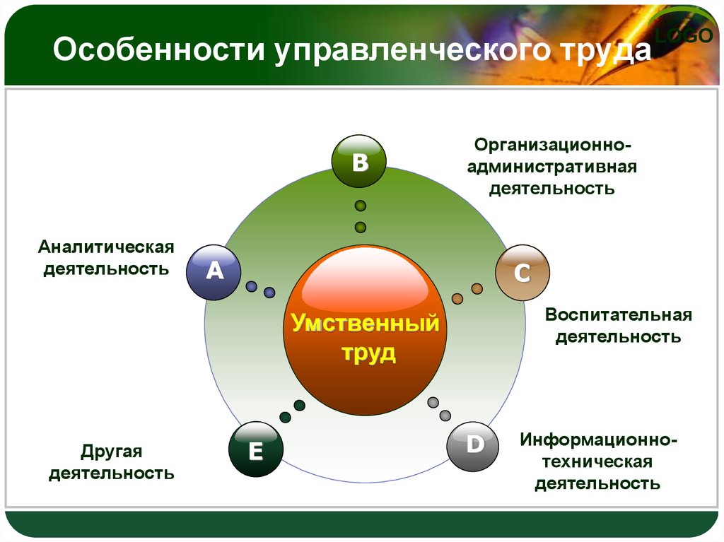 Особенности управленческого