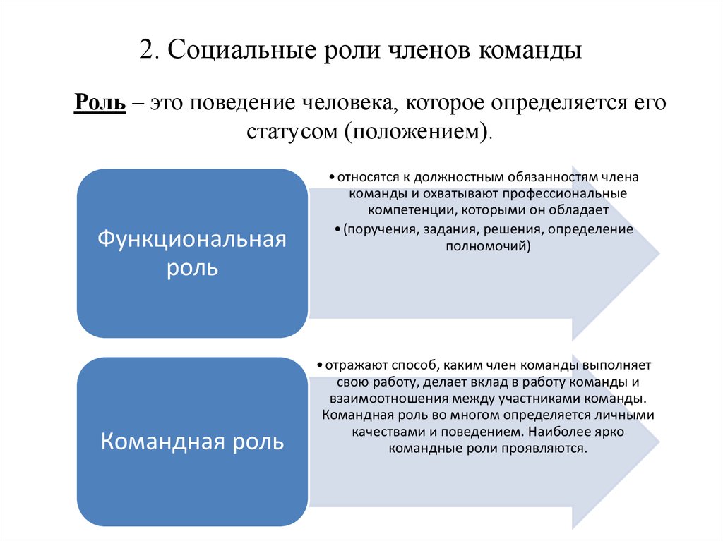 Функциональные роли в проекте