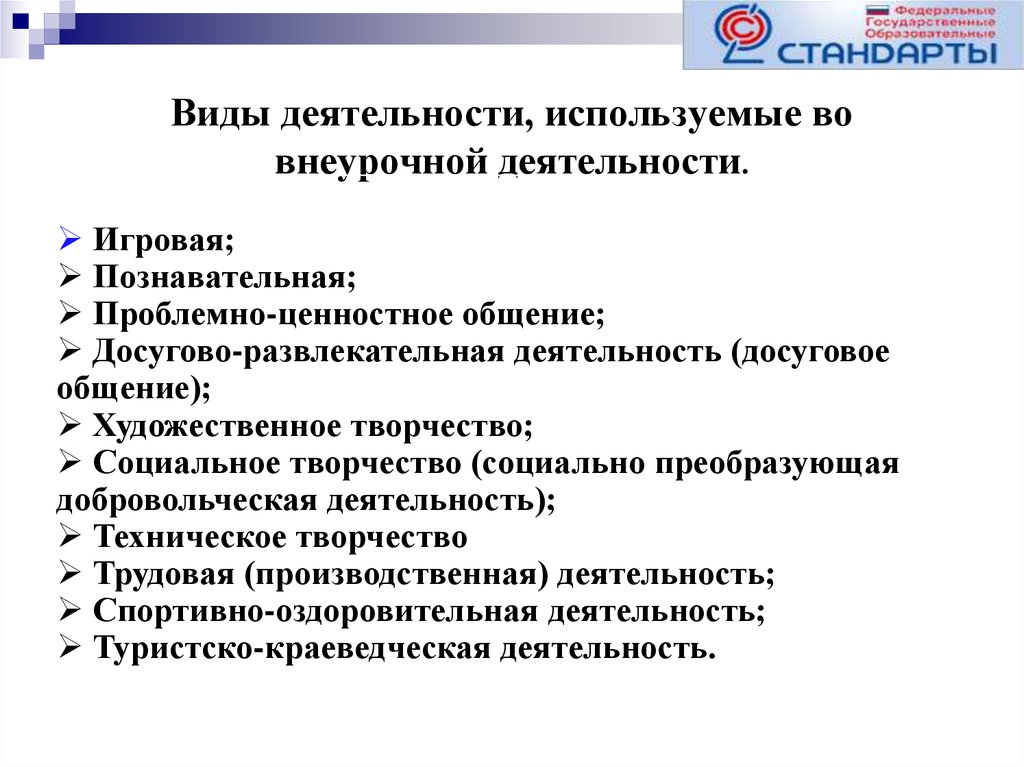 Формы организации внеурочной деятельности. Нормы коммуникации во внеурочной деятельности. Общение во внеурочной деятельности. Методы и приемы применяются во внеурочной деятельности. Дистанционное общение во внеурочной деятельности.