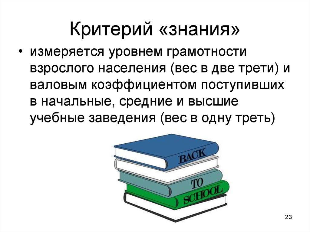 Критерии знания