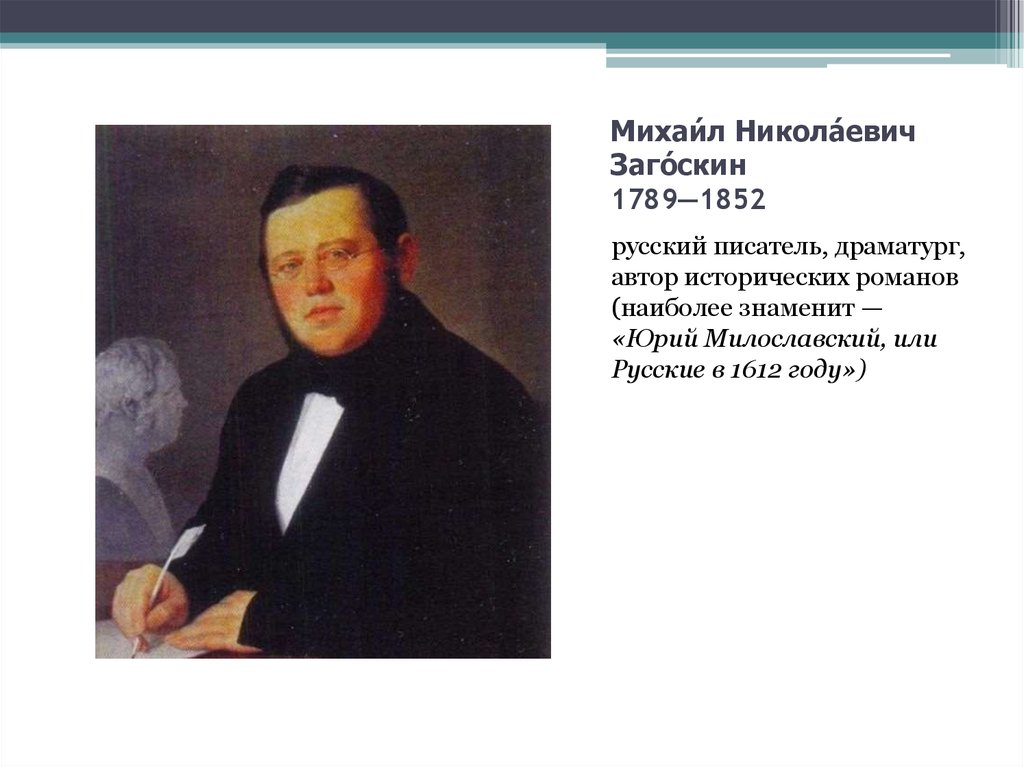 Михаи́л Никола́евич Заго́скин 1789—1852