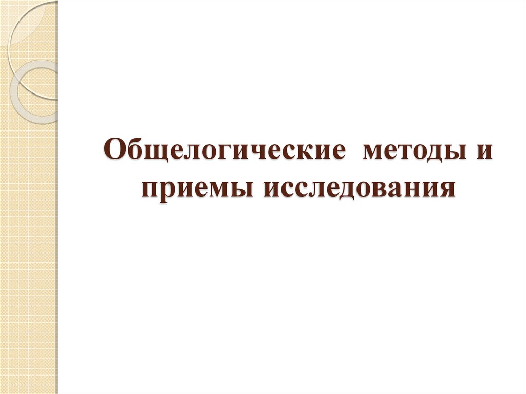 Общелогические методы познания презентация