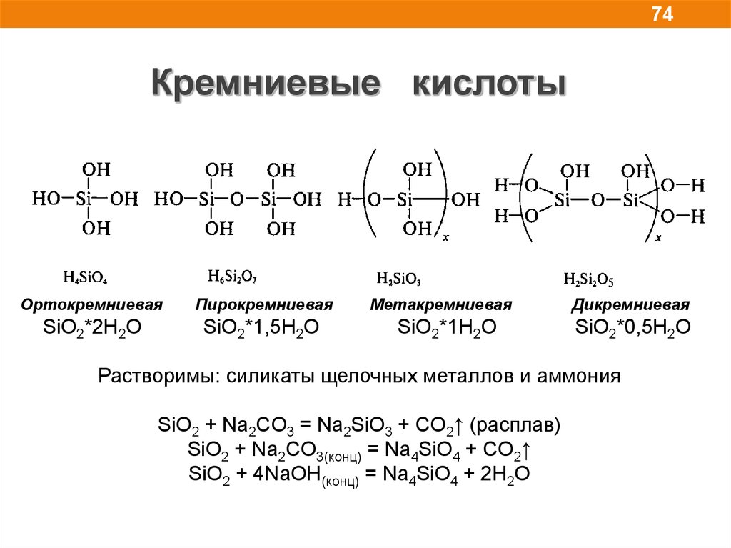 Sio какая кислота