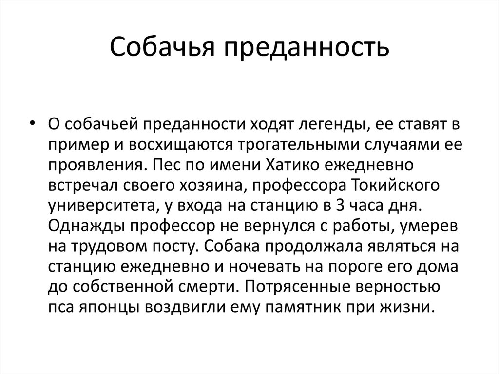 Сочинение на тему собачья верность. Преданность это сочинение.