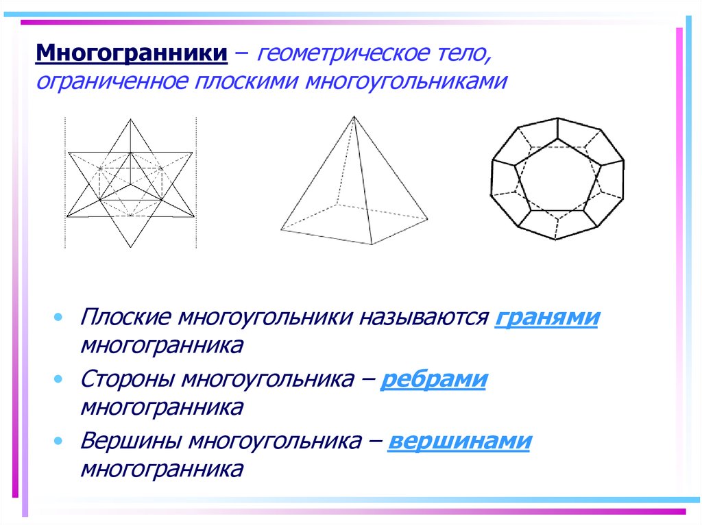 Презентация на тему многогранники 5 класс по математике