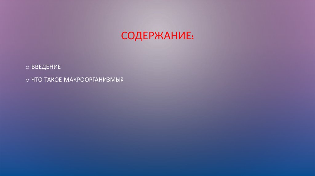 Содержание: