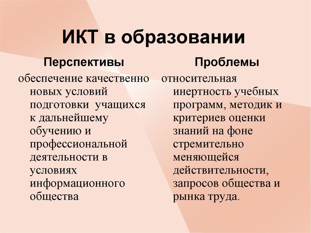 Проблемы использования компьютерных технологий в образовании