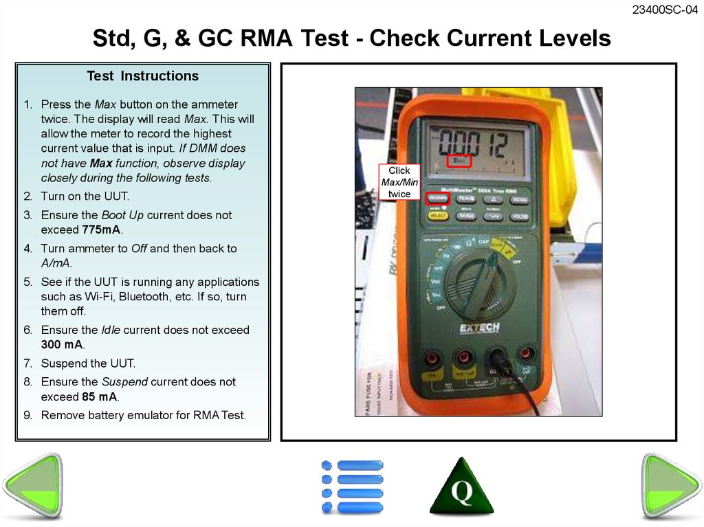 Checking test 3. Check Test. GBC Test. Postep60-256 Idle current. Current Level: 1.