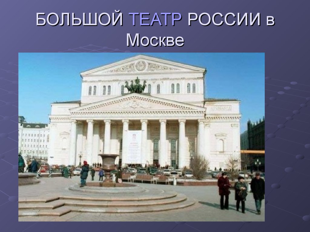 Название театров в россии. Большой театр (Россия). Музыкальные театры России. Театры России презентация. Большой театр презентация.