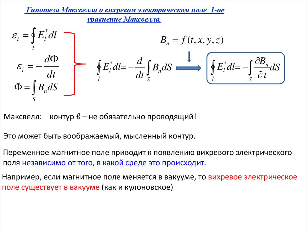 Максвелл гипотезасы презентация