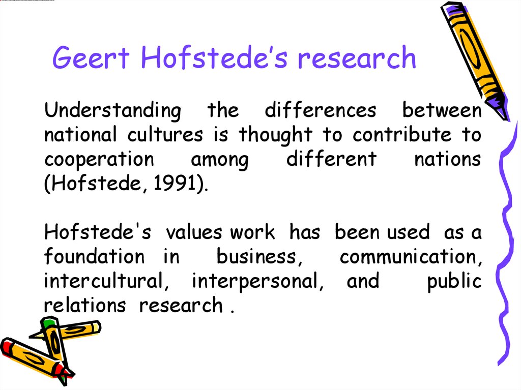 Geert Hofstede’s research