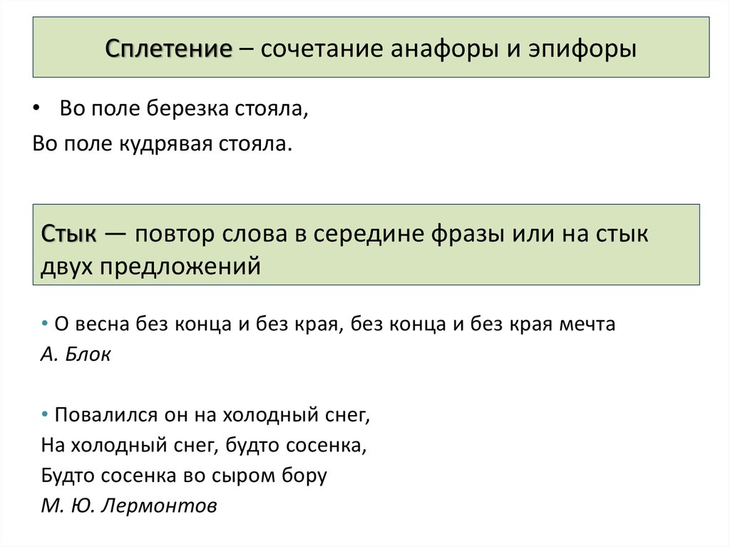 Повтор текста 100. Сочетание анафоры и эпифоры. Анафора и эпифора. Эпифора в стихотворении примеры. Анафора и эпифора примеры.