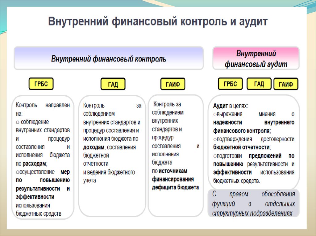 Финансовый контроль бюджетной организации